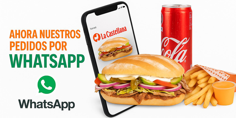 ya puedes pedir por Whatsapp tenemos app